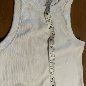 Aerie Free Spirit White Ribbed Knit Top